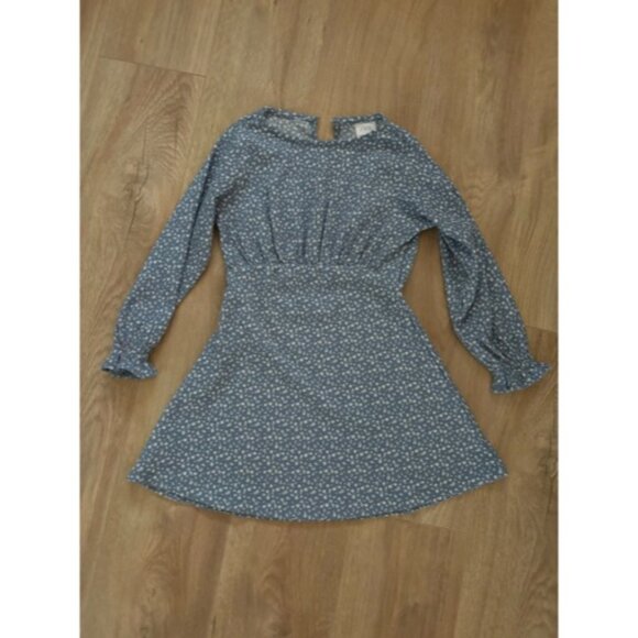 Zara Kids' Long Sleeved Floral Dress - Blue - Picture 2 of 2